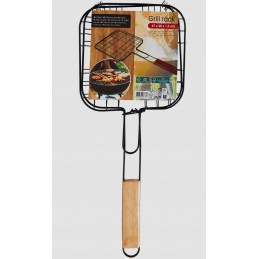 Tinklinis grotelių grotelių krepšys skirtas kepti žuvies mėsos daržoves ant grotelių.