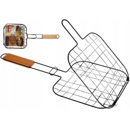 Grotelių tinklinis krepšelis skirtas žuvies mėsos daržovių kepimui ant grotelių.