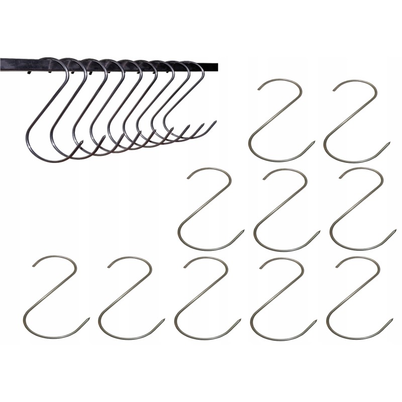 Rūkymo kabliukas, 10 vienetų rinkinys S-140, 3mm storio.