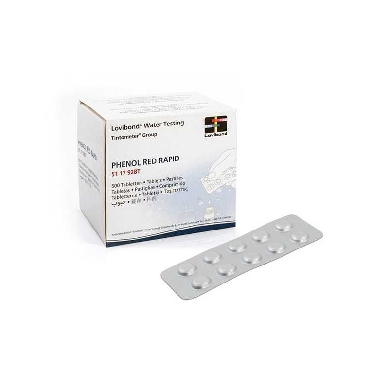 Phenol red greito pH matavimo tabletės, 10 vnt