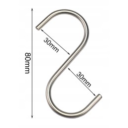 S-408 kabliukas rūkymo kabliukai neryškūs storio 8cm liuksai