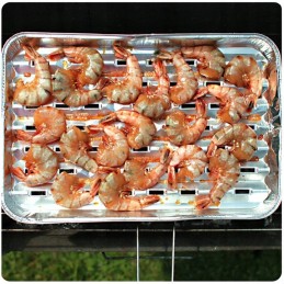 5x aliuminio grilio padėklai 34x22cm