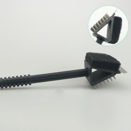 ✴️ilgas grilio grotelių valymo šepetys 3in1 šepetys + grandiklis + kempinė✴️