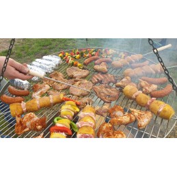 Ant grotelių kepta šakutė 50 cm, lenkiška Lux inox