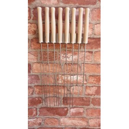 Ant grotelių kepta šakutė 50 cm, lenkiška Lux inox