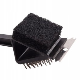 ✅ grotelių grandiklis, ilgas vielinis šepetys grotelių valymui, 3 viename + kempinė ✅