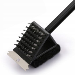 ✅ grotelių grandiklis, ilgas vielinis šepetys grotelių valymui, 3 viename + kempinė ✅