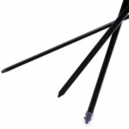 Metaliniai iešmeliai šašlykams, juodi, 8 vnt 31,5 cm