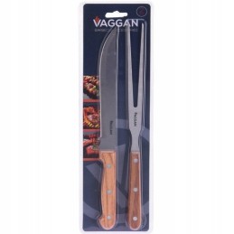 Grilio stalo įrankių rinkinys, iešmas + plieninis peilis