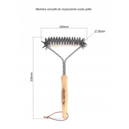 Vielinės grotelės šepetys 32 cm sonsil