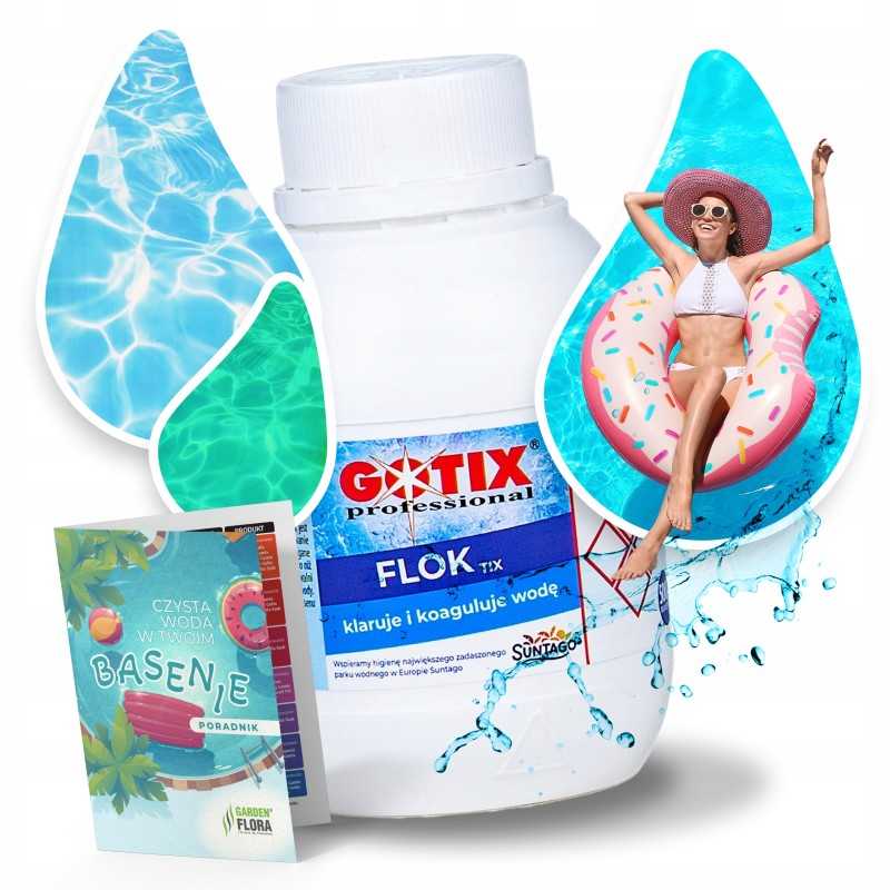 Floktix koaguliantas skaidrina ir koaguliuoja baseino vandenį, baseino chemikalus 0 5l