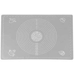 Didelis silikoninis staliukas su matavimo taurelėmis, virtuvinis kilimėlis, 64x45cm