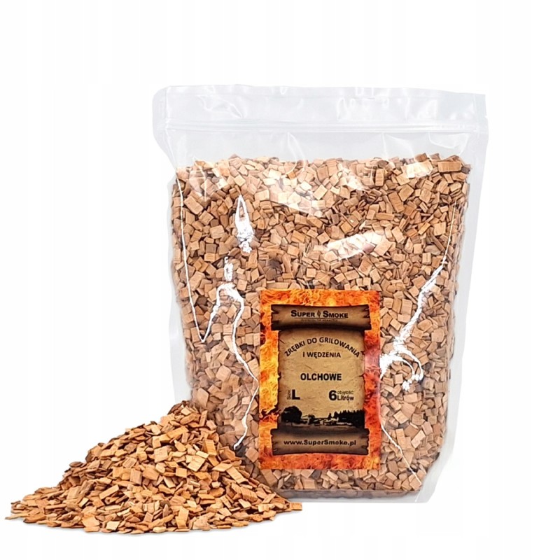 Supersmoke rūkymo traškučiai alksnio dydis: l 6 litrų doypack