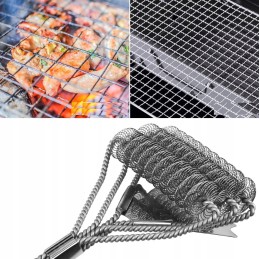 Grilio šepetys, nerūdijančio plieno grandiklis