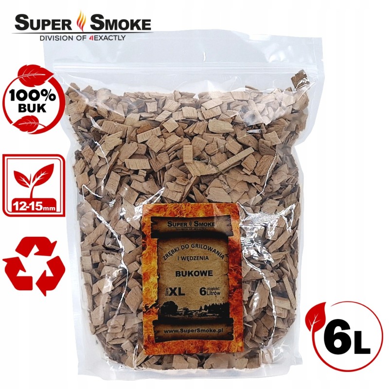 Super dūmų rūkymo traškučiai buko dydis: xl 6 litrai, doypack