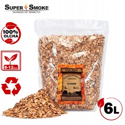 Super dūmų rūkymo drožlių alksnio dydis: l 6 litrai, doypack