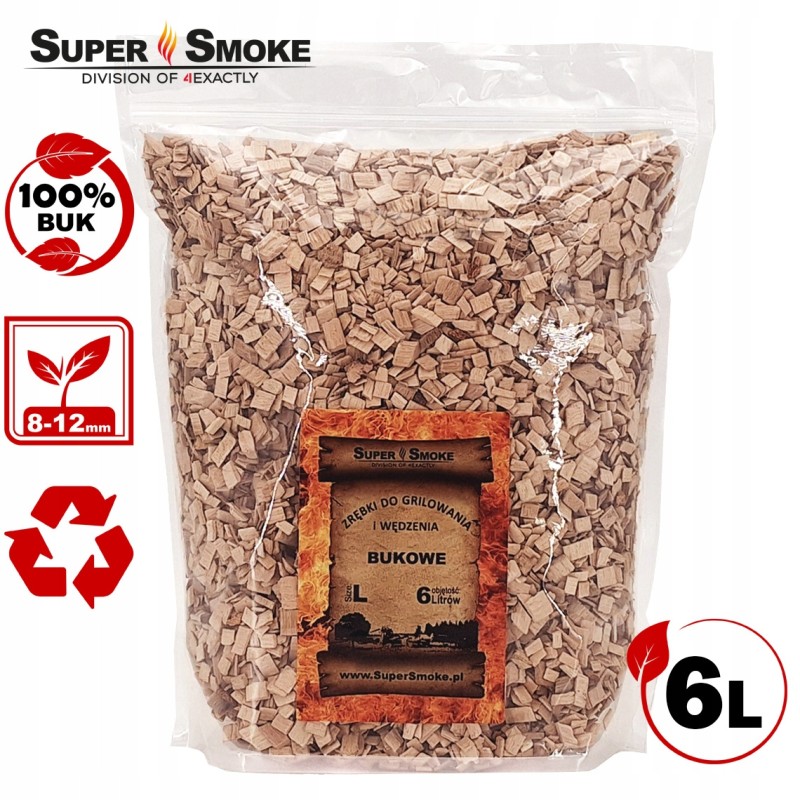 Super dūmų rūkymo traškučiai buko dydis: l 6 litrai, doypack