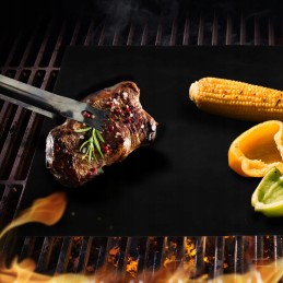 4x daugkartinio naudojimo tefloninis grilio kilimėlis kepimui didelės padėklo kepsninės