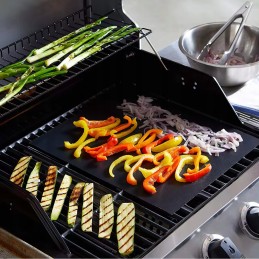 4x daugkartinio naudojimo tefloninis grilio kilimėlis kepimui didelės padėklo kepsninės