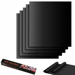 5 tefloninių kilimėlių rinkinys orkaitei, kepimui, griliui, 5 vnt., kokybės sertifikatas