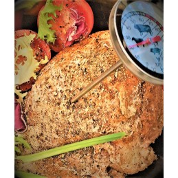 Termometras mėsai rūkyti, didelis ciferblatas, nerūdijančio plieno zondas