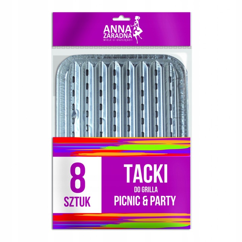 Aliuminio grilio padėklai Anna Zaradna 8 vnt.