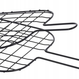 Grilio grotelės mėsainiams, mėsai kepti, uždaras krepšelis, plieninės grilio grotelės