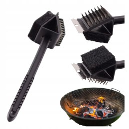 3in1 ilgio vielinių grotelių valymo šepetys