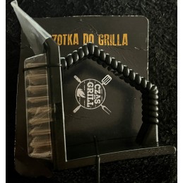 3 viename plieninis grilio šepetys