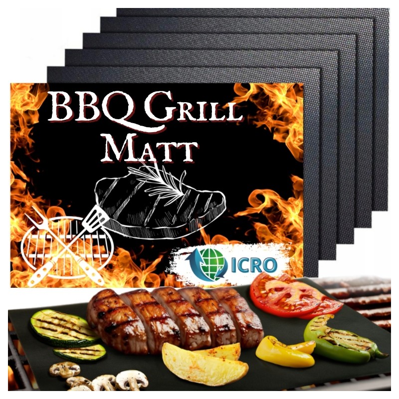 5x tefloninis orkaitės kilimėlis, kepimas ant grotelių, daugkartinio naudojimo BBQ padėklai, xl