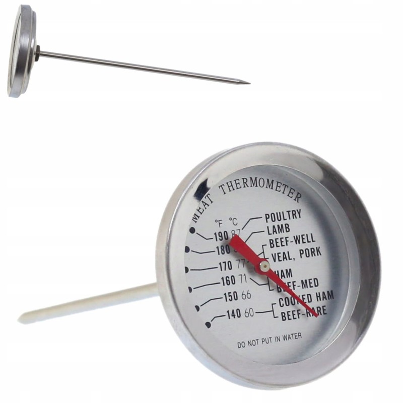 Bajonetinis virtuvinis termometras mėsai, kepsniams, rūkymui, kepimui ant grotelių