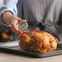 Bajonetinis virtuvinis termometras mėsai, kepsniams, rūkymui, kepimui ant grotelių