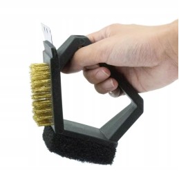 3in1 grilio valymo šepetys - kojokas