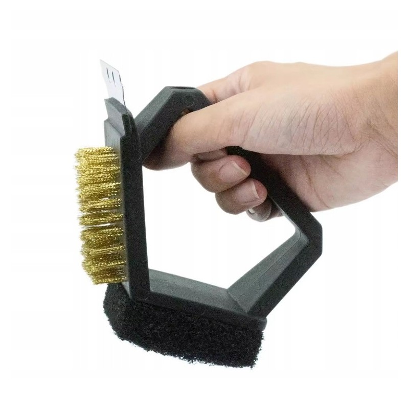 3in1 grilio valymo šepetys - kojokas