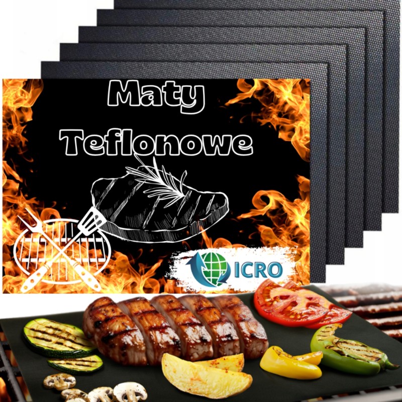 5x tefloninis orkaitės kilimėlis, kepimas ant grotelių, daugkartinio naudojimo BBQ padėklai, xl