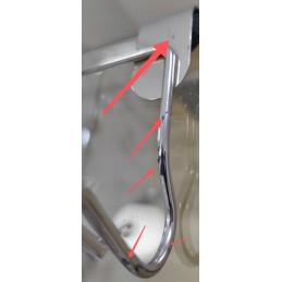 Chromo grotelių priedų kabykla - 10,5 x 21 cm