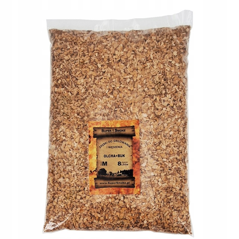 Supersmoke rūkymo traškučiai, buko + alksnio mišinys, dydis: m 8 litrai