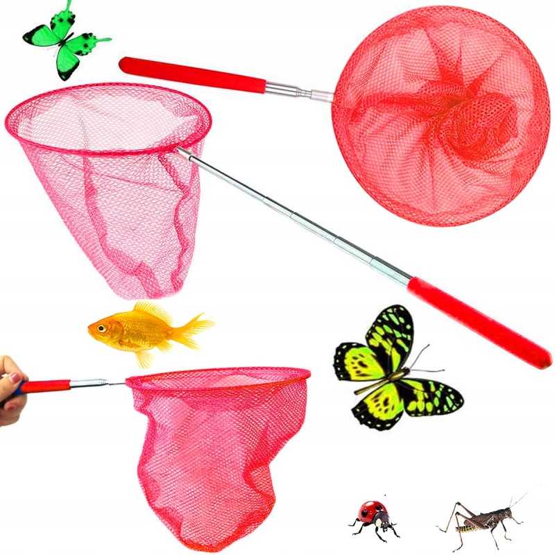 Tinklelis nuo drugelių, vabzdžiai, žuvytės vaikams, teleskopinis baseino nusileidimo tinklas