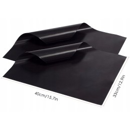 ✅ Grilio rinkinys 40x33 cm, trys stačiakampiai ir nepridegantys PTFE grilio kilimėliai