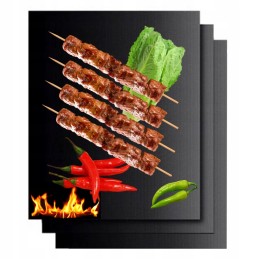 Tefloninis grilio kilimėlis biamet grilio padėklas 40x33 cm 3 vnt