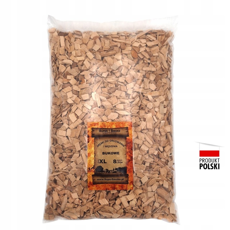 Super dūminės medienos drožlės, skirtos kepti bukmedžiui dydis: xl 8 litrai