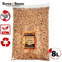 Super dūmų rūkymo traškučiai, buko + alksnio mišinys, dydis: m 8 litrai