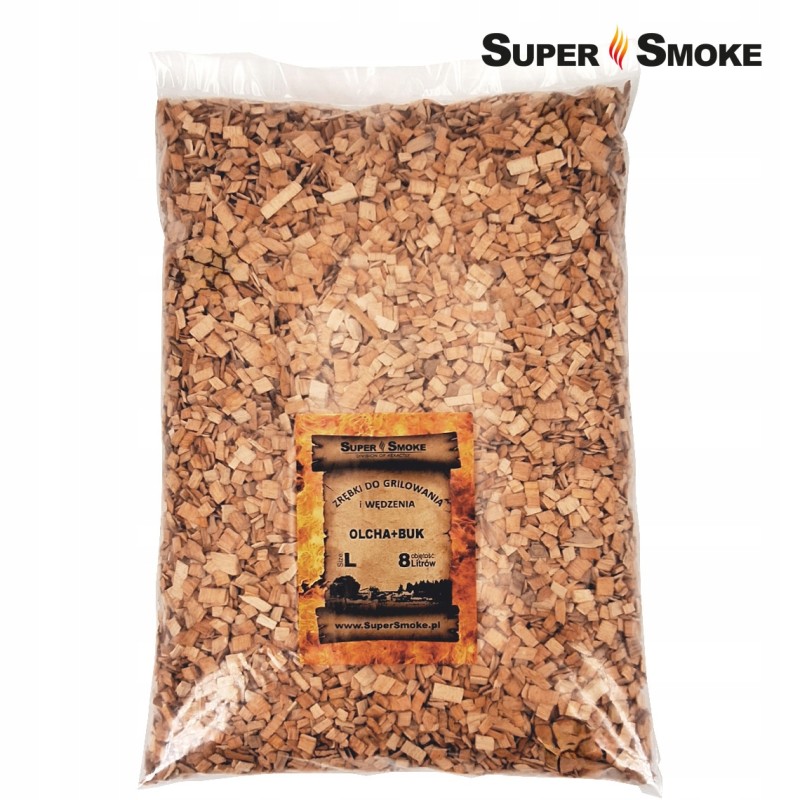 Supersmoke rūkymo puodai, buko + alksnio mišinys, dydis: l, 8 litrai