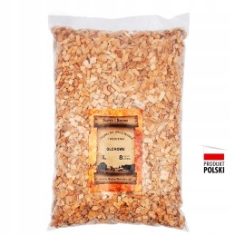 Superdūminės medžio drožlės alksnio rūkymui dydis: l 8 litrai