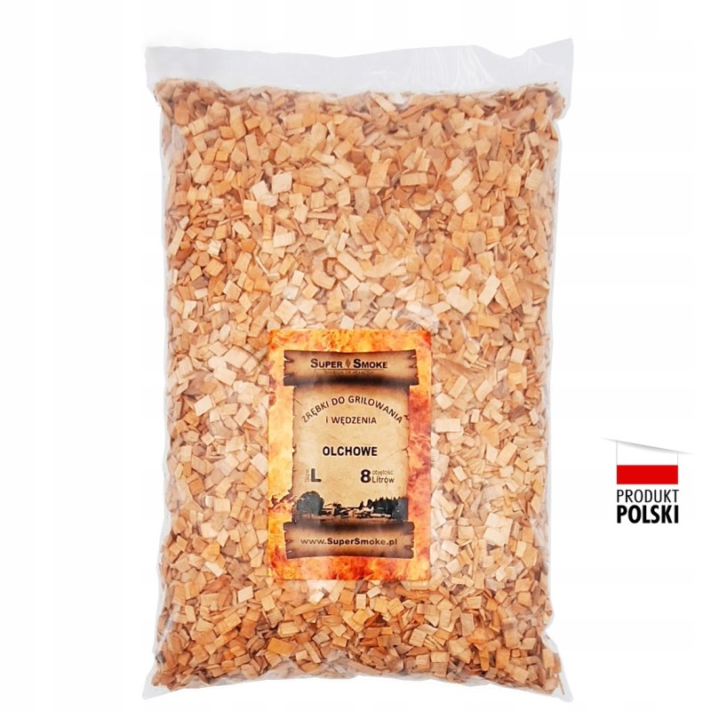 Superdūminės medžio drožlės alksnio rūkymui dydis: l 8 litrai