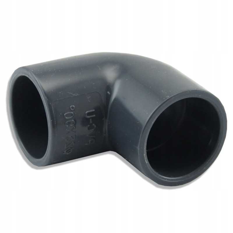 PVC alkūnė 90 laipsnių 50 mm akvariumo dalys