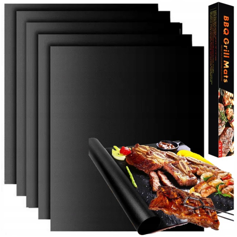 Tefloninio grilio kilimėlio padėklo grilis kepimui grilio rinkinys 5 vnt