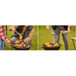 Tvirtas plieninės didelės jeff grilio žnyplės 41cm