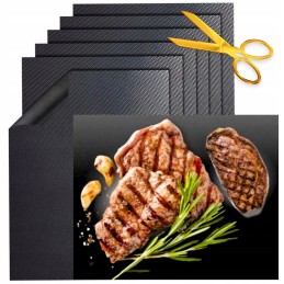 4x tefloniniai grilio kilimėliai, grilio kepimo skarda, daugkartinio naudojimo padėklas