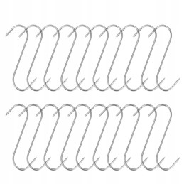 20 x nerūdijančio plieno rūkymo kabliukai, kabliukai žuviai, mėsai, šaltibarščiams rūkyti, 15cm